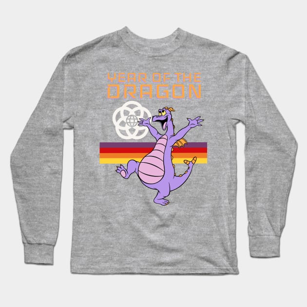 Year of the dragon Happy little purple dragon of imagination Long Sleeve T-Shirt by EnglishGent